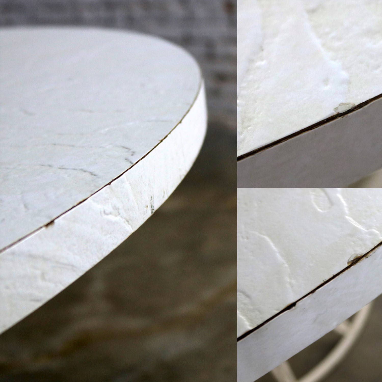 Century Modern Round Wrought Iron And Laminate Patio Dining Table Mid Century Modern Round Wrought Iron And Laminate Patio Dining Table Style Of Arturo Pani