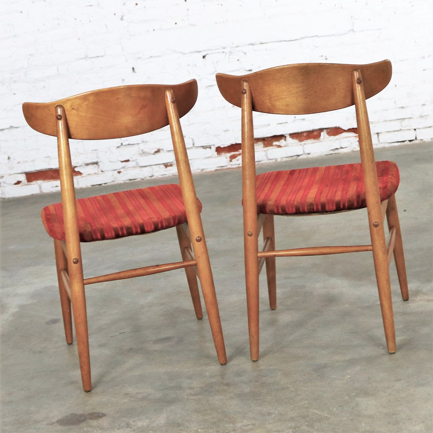 Pair Mid Century Modern Birchcraft Danish Style Side Chairs By Pair Mid Century Modern Birchcraft Danish Style Side Chairs By Baumritter