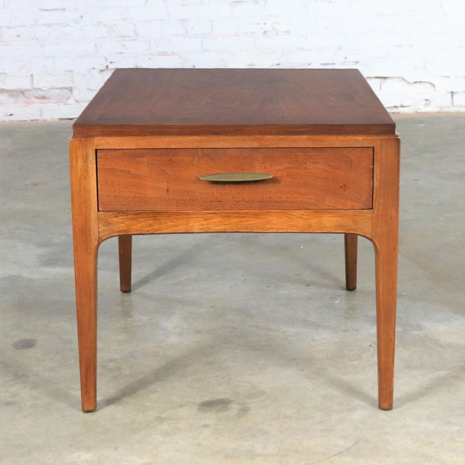 Lane Rhythm Walnut End Table With Drawer Mid Century Modern Lane Rhythm Walnut End Table With Drawer Mid Century Modern